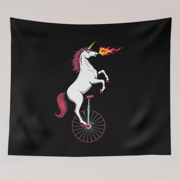 Item preview, Unicorn Riding a Unicycle Funny designed and sold by TeeARTHY.