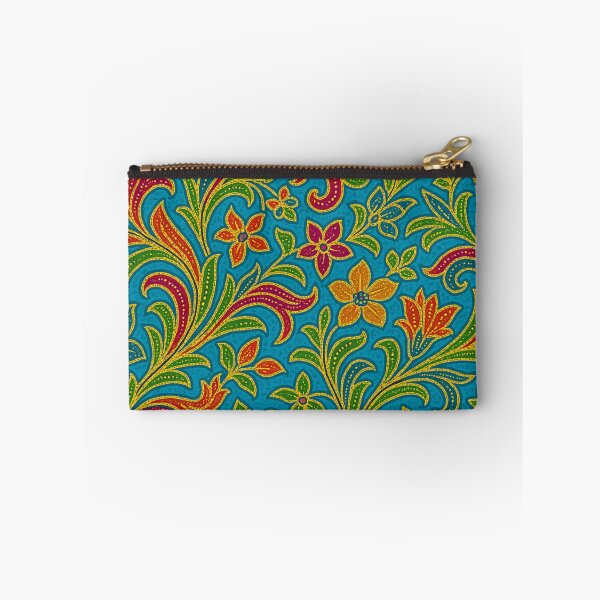 Item preview, Tropical Javanese Batik – Turquoise Garden Fusion designed and sold by getpressedshirt.