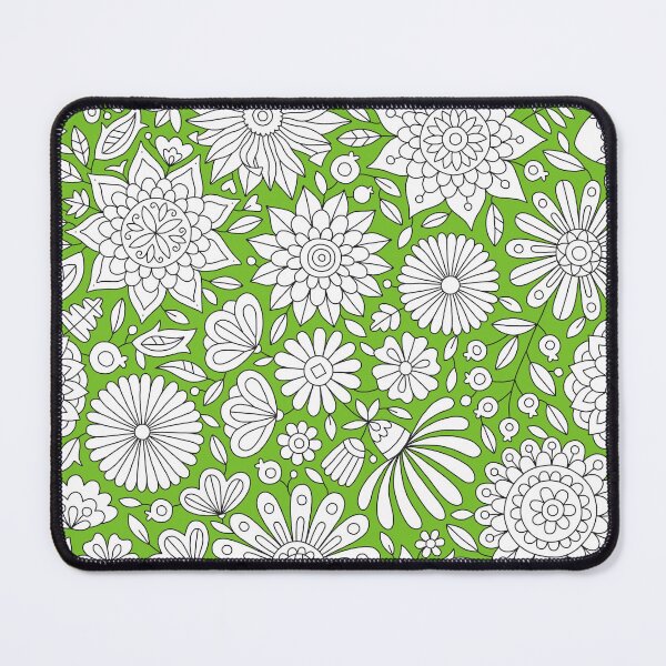 Item preview, Adult Coloring Flowers Pattern on Green designed and sold by Anna Grunduls.