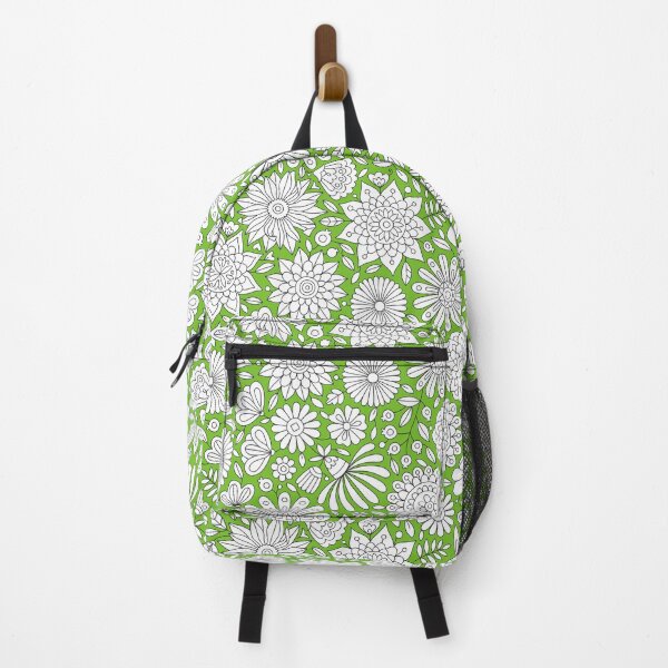 Item preview, Adult Coloring Flowers Pattern on Green designed and sold by Anna Grunduls.