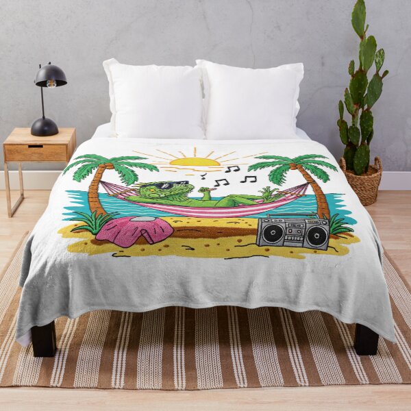 Item preview, Chill Iguana in Hammock Retro Beach designed and sold by TeeARTHY.