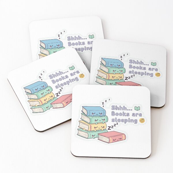Item preview, Shhh Books Are Sleeping Sticker - Funny Library Quiet Sign - School Student Gift designed and sold by SewRed.
