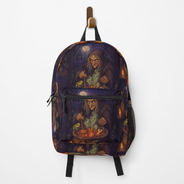 Item preview, Baba Yaga and the Midnight Cauldron — Dark Fairytale Halloween Art designed and sold by Karo-Vibe87.