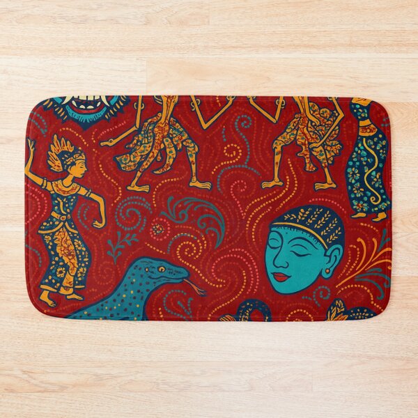 Item preview, Indonesian Batik Fusion – Masks, Wayang & Komodo Celebration designed and sold by getpressedshirt.