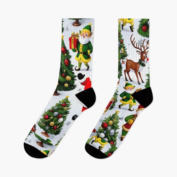 Item preview, Enchanting Christmas Scene – Santa, Rudolph, Elves & Festive Holiday Decorations designed and sold by Cultradesign.