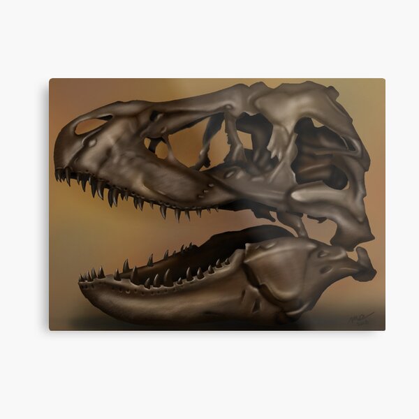 T. Rex Skull Metal Print