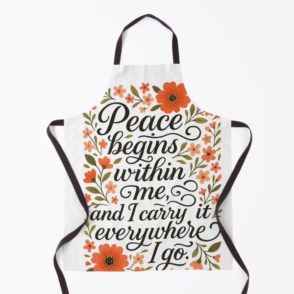 Item preview, Peace Begins Within Me – Floral Positive Affirmation Quote Design designed and sold by WHDProduction45.