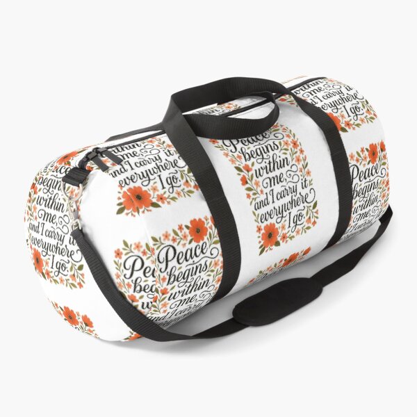 Item preview, Peace Begins Within Me – Floral Positive Affirmation Quote Design designed and sold by WHDProduction45.