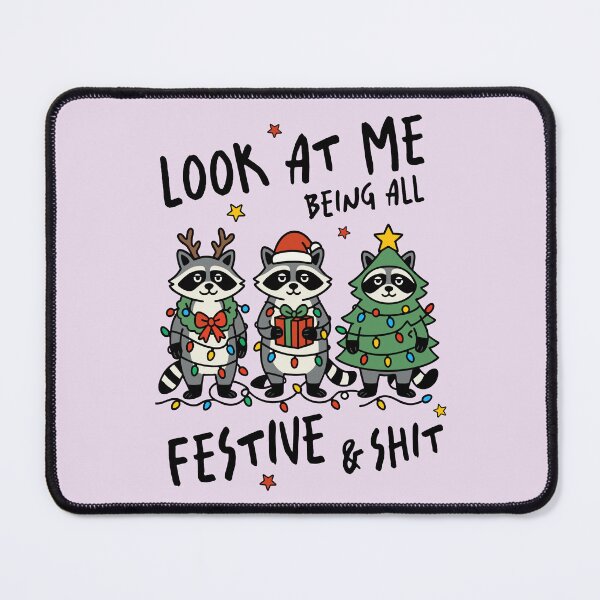 Item preview, Funny Christmas Sarcastic Raccoon designed and sold by Davinsy.
