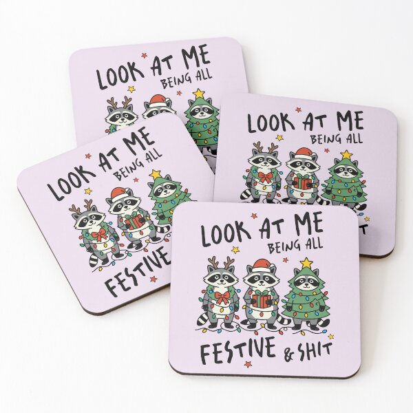Item preview, Funny Christmas Sarcastic Raccoon designed and sold by Davinsy.