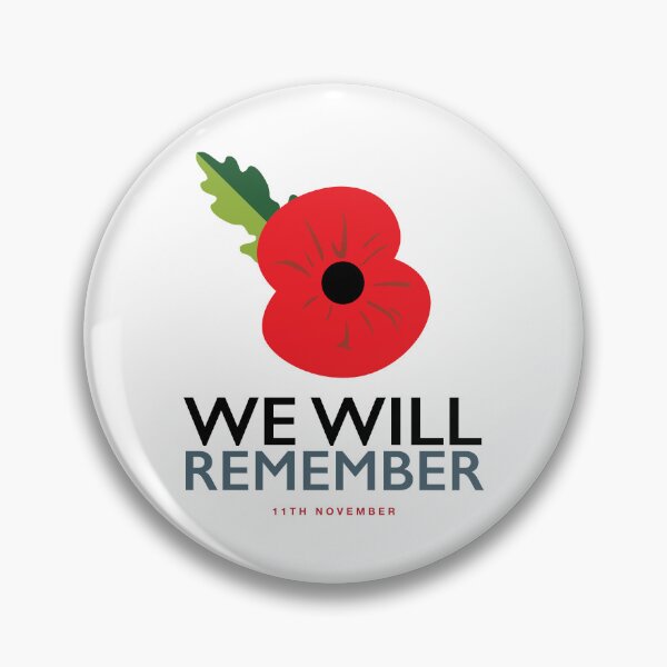 Item preview, Poppy We will remember 11 November designed and sold by Captain Banjo.