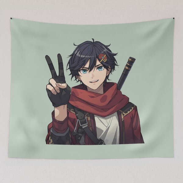 Item preview, Peacemaker Vigilante Anime Boy Waving designed and sold by SweetRossel.