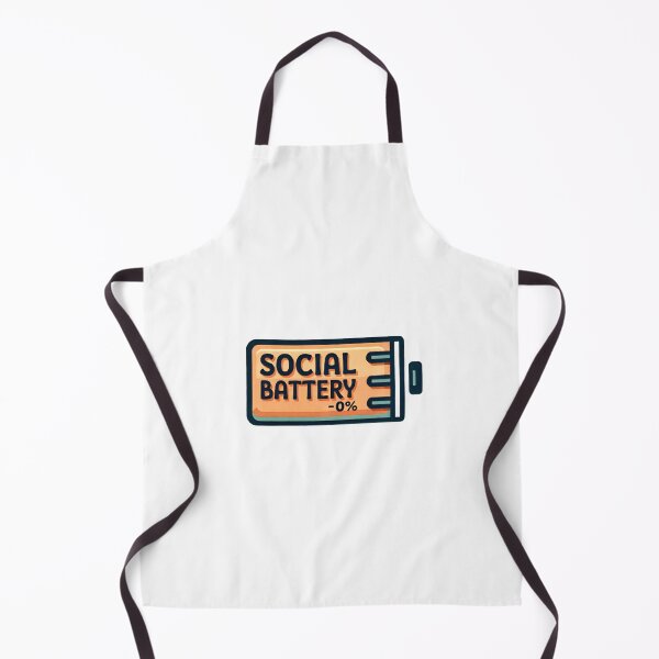 Item preview, Social battery icon with zero charge indicating low energy for social interactions and digital engagement designed and sold by SpaceartLilu.