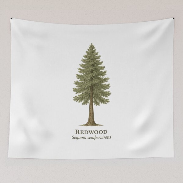 Item preview, Redwood Botanical Illustration – Sequoia sempervirens designed and sold by BloomKind.