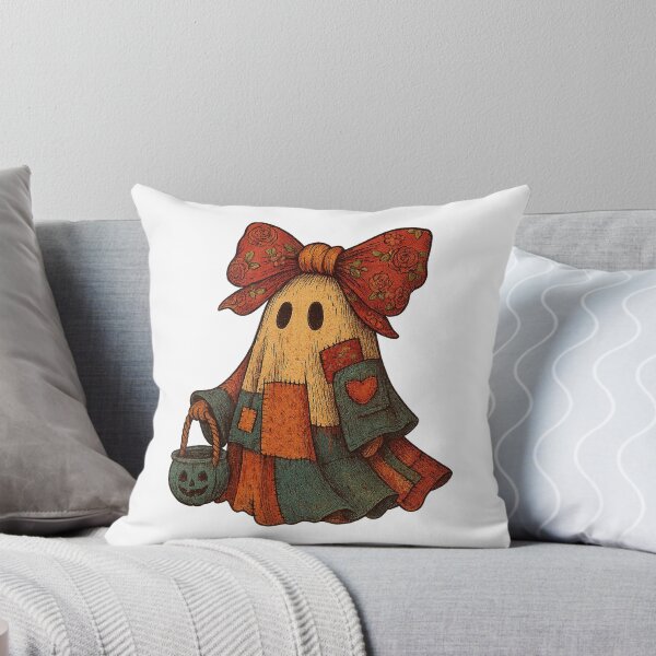Item preview, Vintage Patchwork Ghost with Floral Bow designed and sold by Fam19.
