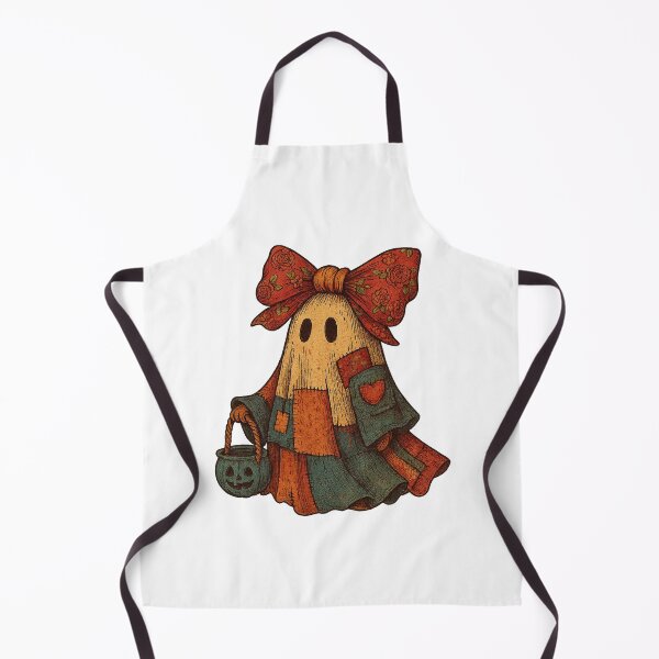 Item preview, Vintage Patchwork Ghost with Floral Bow designed and sold by Fam19.