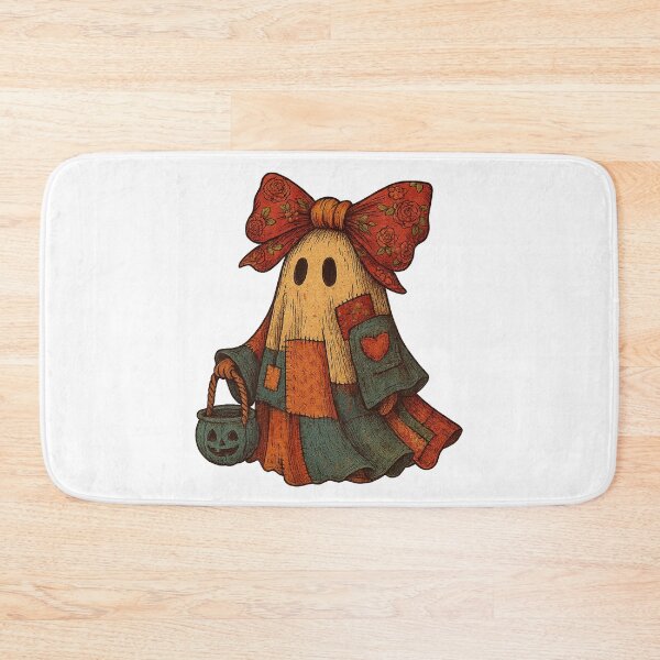 Item preview, Vintage Patchwork Ghost with Floral Bow designed and sold by Fam19.