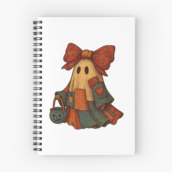 Item preview, Vintage Patchwork Ghost with Floral Bow designed and sold by Fam19.