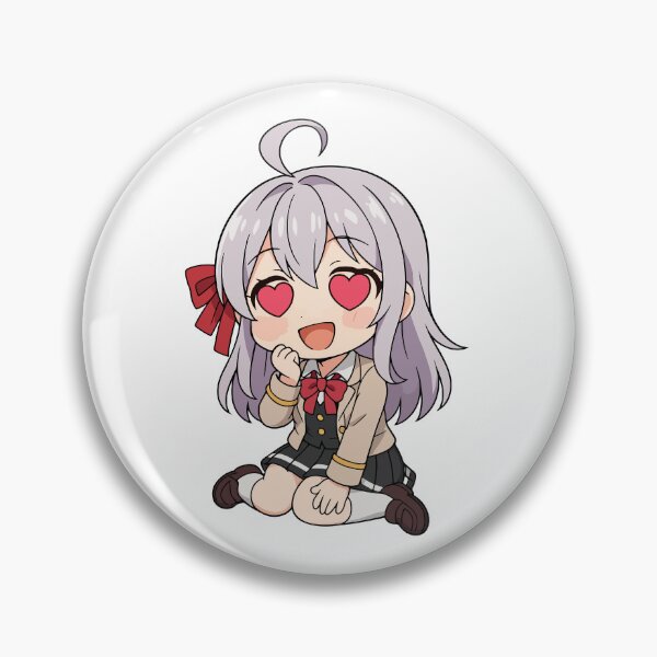 Item preview, Alya Cute Chibi Big Eyes with Heart Alya Sometimes hides her Feelings in Russian designed and sold by CutCatPrints.