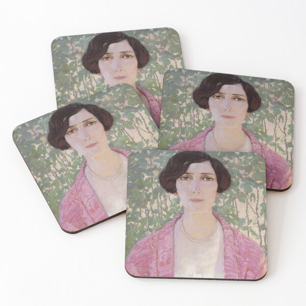 Item preview, Female portrait woman in pink by Edward Okun designed and sold by Vintage Designs +.