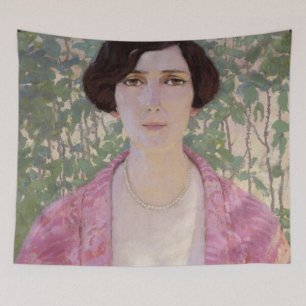 Item preview, Female portrait woman in pink by Edward Okun designed and sold by Vintage Designs +.