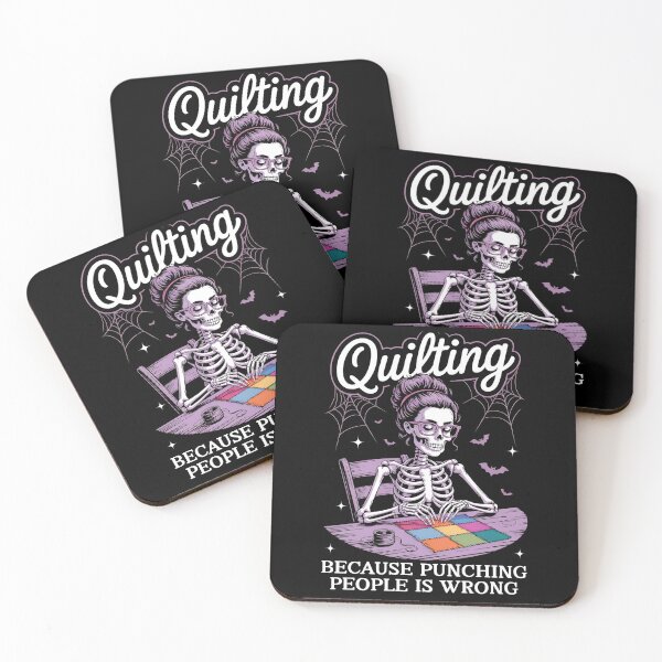 Item preview, Quilting Because Punching People Is Wrong – Funny Quilter Humor designed and sold by ArtByKatti.