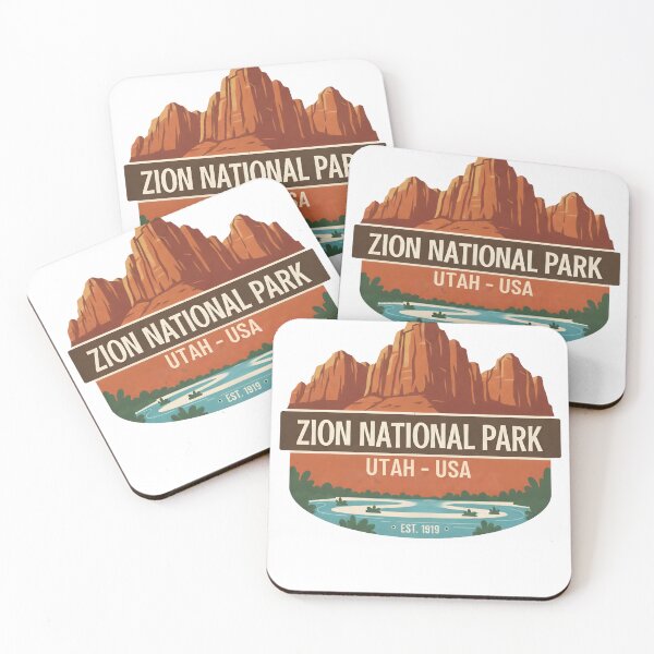 Item preview, Zion National Park Vintage Travel Souvenir Art  designed and sold by LittleArij.