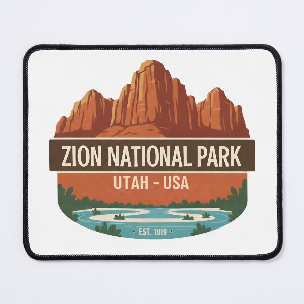 Item preview, Zion National Park Vintage Travel Souvenir Art  designed and sold by LittleArij.