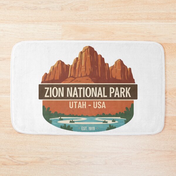 Item preview, Zion National Park Vintage Travel Souvenir Art  designed and sold by LittleArij.