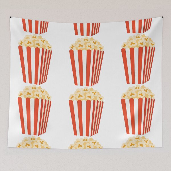 Item preview, Classic Red and White Popcorn Box Cinema Snack Design designed and sold by ArtfulWeave.