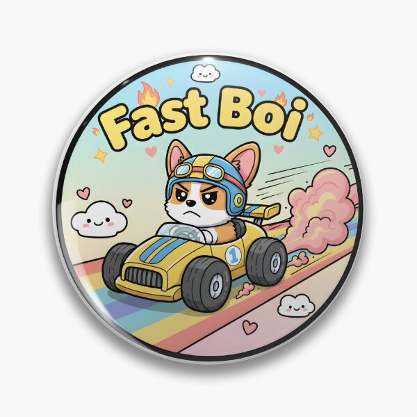 Item preview, Fast Boi Cute Kawaii Racing Corgi designed and sold by designbykev.