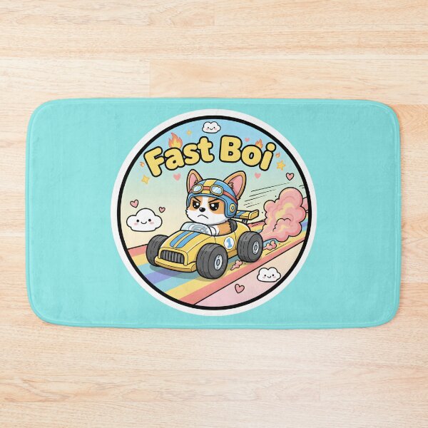 Item preview, Fast Boi Cute Kawaii Racing Corgi designed and sold by designbykev.