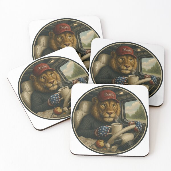 Item preview, Big Rig – Lion Trucker USA Highway Driver Art designed and sold by Zouky.art.