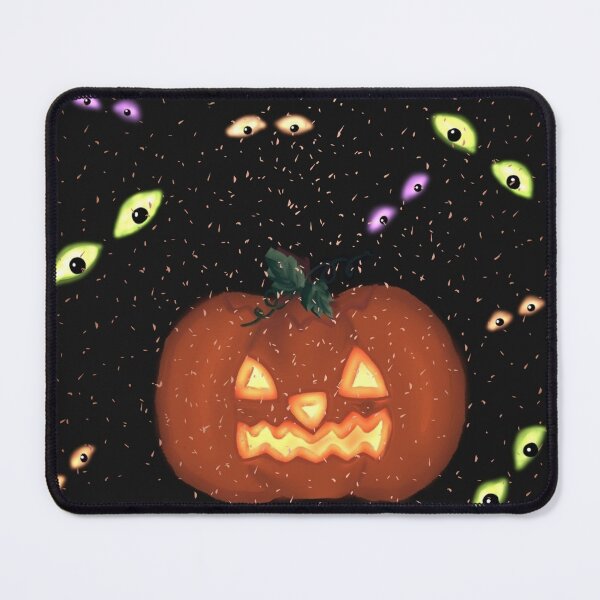 Item preview, Pumpkin and spooky eyes designed and sold by Vanessa Hogle.