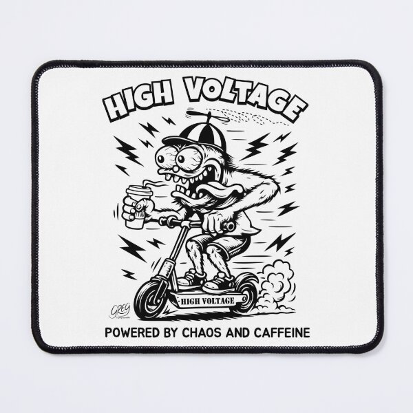 Item preview, High Voltage Scooter, Powered By Chaos & Caffeine designed and sold by Automotive Art by Greg.