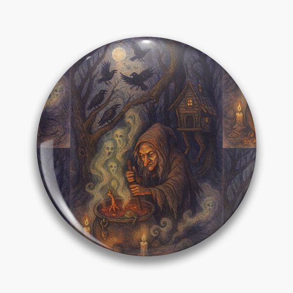 Item preview, Baba Yaga, Ravens, Ghost & Crows — Moonlit Cauldron  designed and sold by Karo-Vibe87.