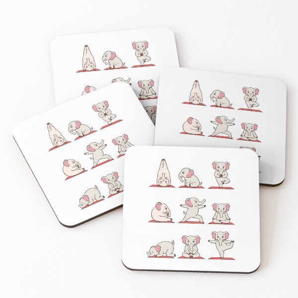 Item preview, Cute Elephant Yoga Poses – Adorable Meditating Elephant designed and sold by SidTastic .
