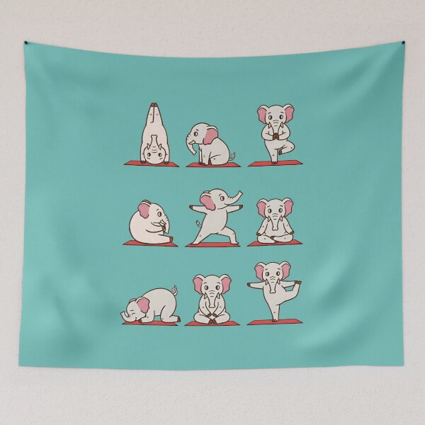 Item preview, Cute Elephant Yoga Poses – Adorable Meditating Elephant designed and sold by SidTastic .