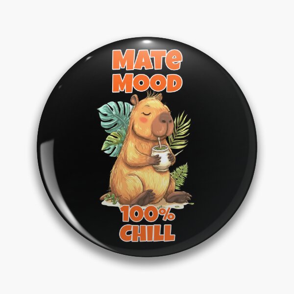 Item preview, Cute Capybara with Yerba Mate – “Mate Mood” designed and sold by flamini.