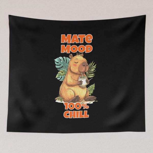 Item preview, Cute Capybara with Yerba Mate – “Mate Mood” designed and sold by flamini.