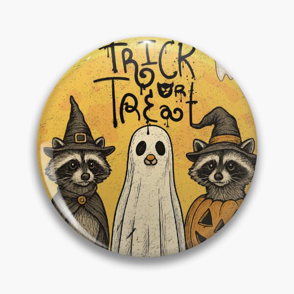 Item preview, Cute Halloween Raccoons Trick or Treat designed and sold by ViYa1.