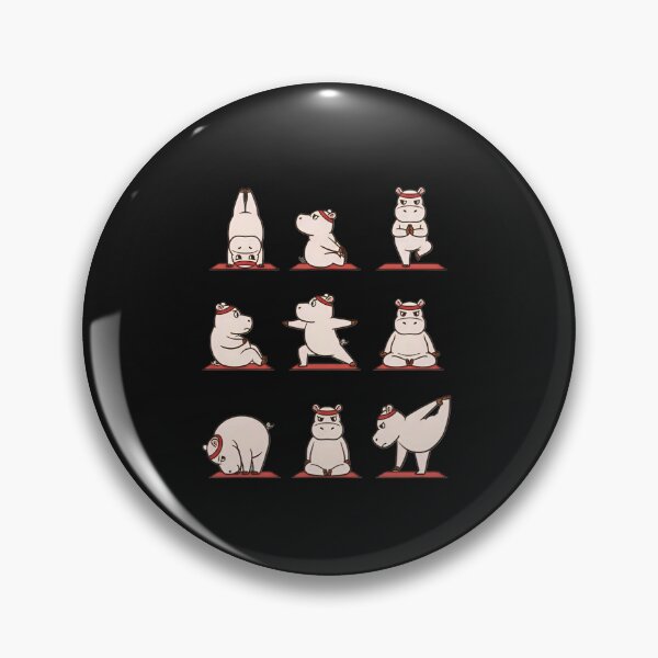 Item preview, Cute Hippo Yoga Poses – Adorable Meditating Hippopotamus  designed and sold by SidTastic .