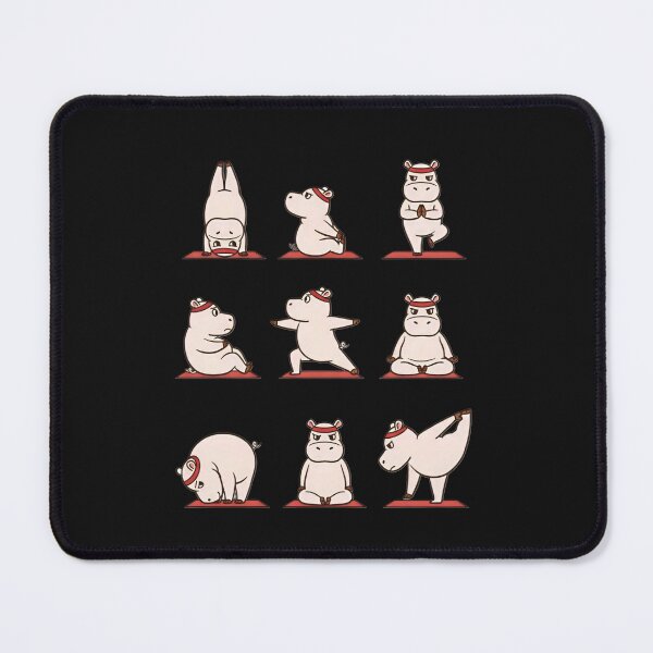 Item preview, Cute Hippo Yoga Poses – Adorable Meditating Hippopotamus designed and sold by SidTastic .