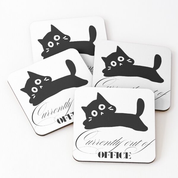 Item preview, Currently Out of Office Black Cat designed and sold by Ramya designs .