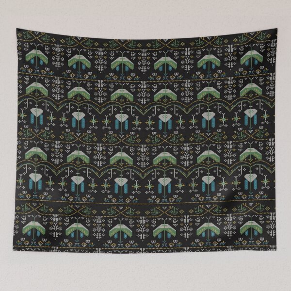Item preview, Retro Gamers, Gaming Folkart Pixel Pattern designed and sold by Heritage Hive Studio.
