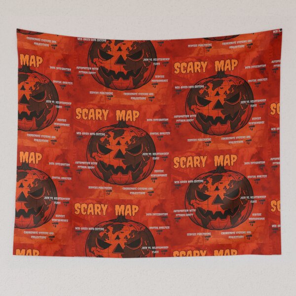 Item preview, SCARY MAP - geek version designed and sold by MapHappens.