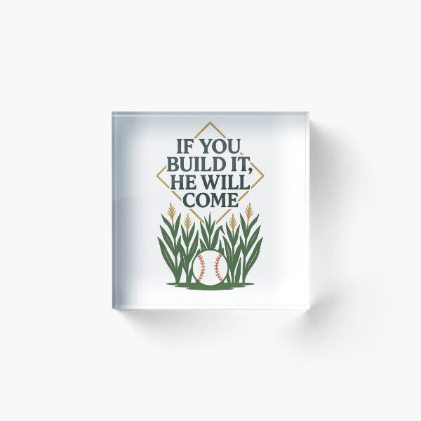Item preview, Campo de sueños: Si lo construyes, él vendrá. Diseño de cita de béisbol. designed and sold by BackstopAndCo.