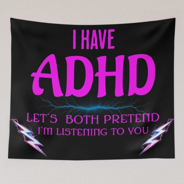 Item preview, Funny ADHD Quote Design designed and sold by JoysByTanja.