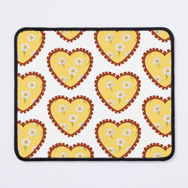 Item preview, Yellow Daisy heart with red frilly border designed and sold by priyankajustine.