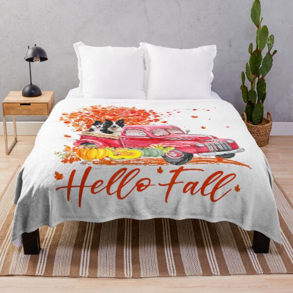 Item preview, Border Collie Dog Leaf Autumn Happy Fall Y'all Red Truck designed and sold by ahmeyekuzaiw.